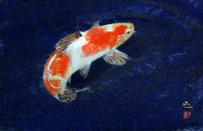 楽天市場】梶 喜一『鯉』日本画 P8(8号)【中古】 : 内田画廊