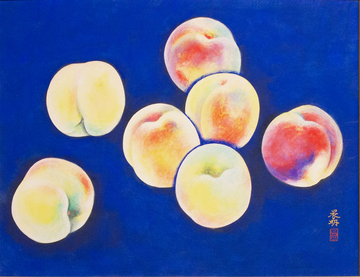 加藤晨明 日本画 M10号「牡丹」