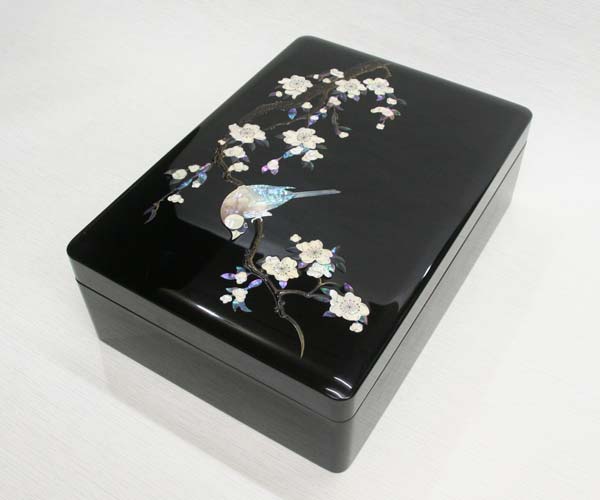 楽天市場】文庫 高岡漆器 尺2錆絵（さびえ）花鳥 : がらんどう