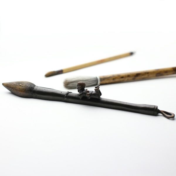 楽天市場】文鎮 ペーパーウエイト 高岡銅器 ひととき 〜筆〜下尾治彦