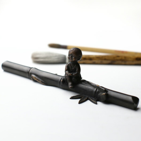 楽天市場】文鎮 ペーパーウエイト 高岡銅器 童 〜竹と僕〜下尾治彦 作