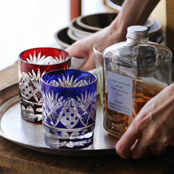 江戸切子 八角籠目 最高級 蓋付きグラス 切子グラス 八角籠目ロック