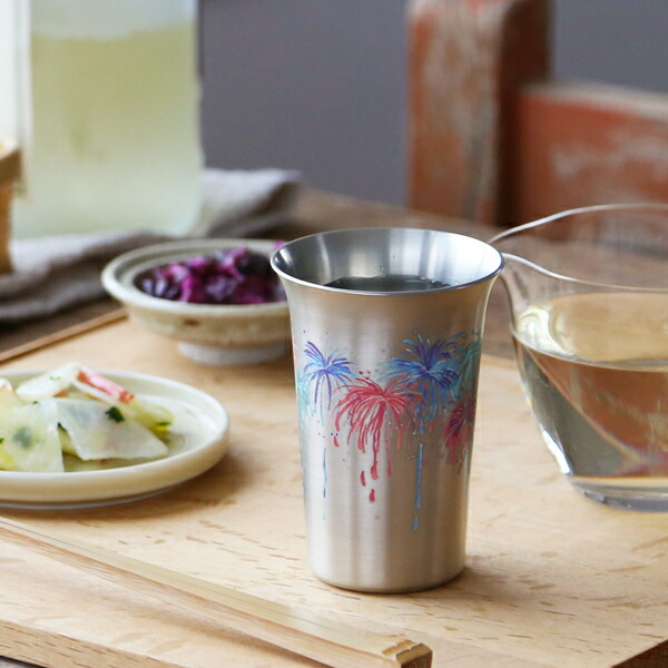 楽天市場】Three Snow まどろむ酒器 花火 銅 錫 一口ビール 150ml