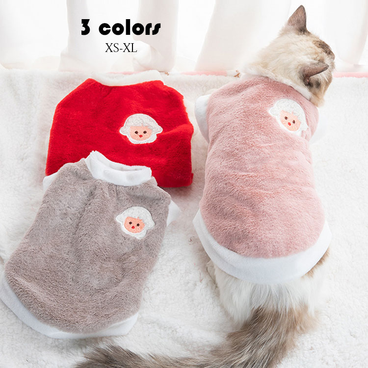 楽天市場】猫の服 犬の服 おしゃれ ペット服 犬猫兼用 刺繍 もこもこ