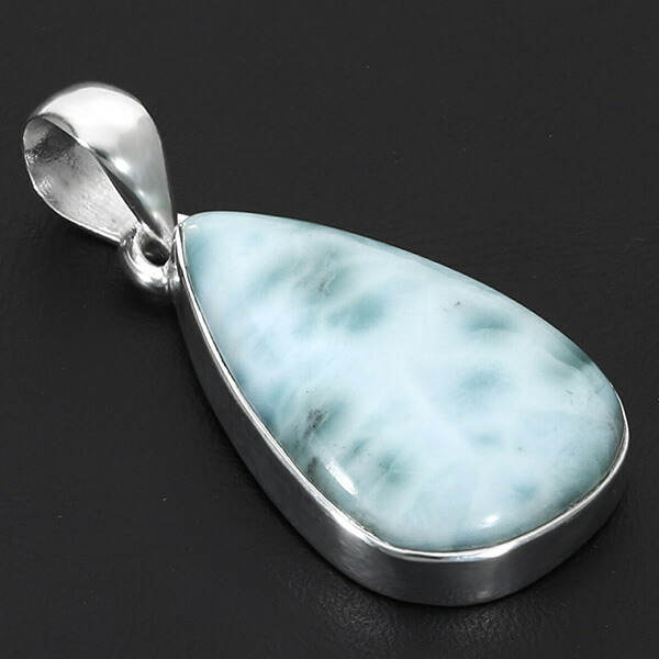 楽天市場】ラリマー シルバー ペンダントトップ 雫 天然石