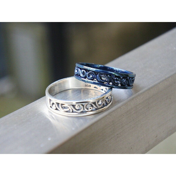 楽天市場】PUERTA DEL SOL ブルー スクロール リング(5号〜21号