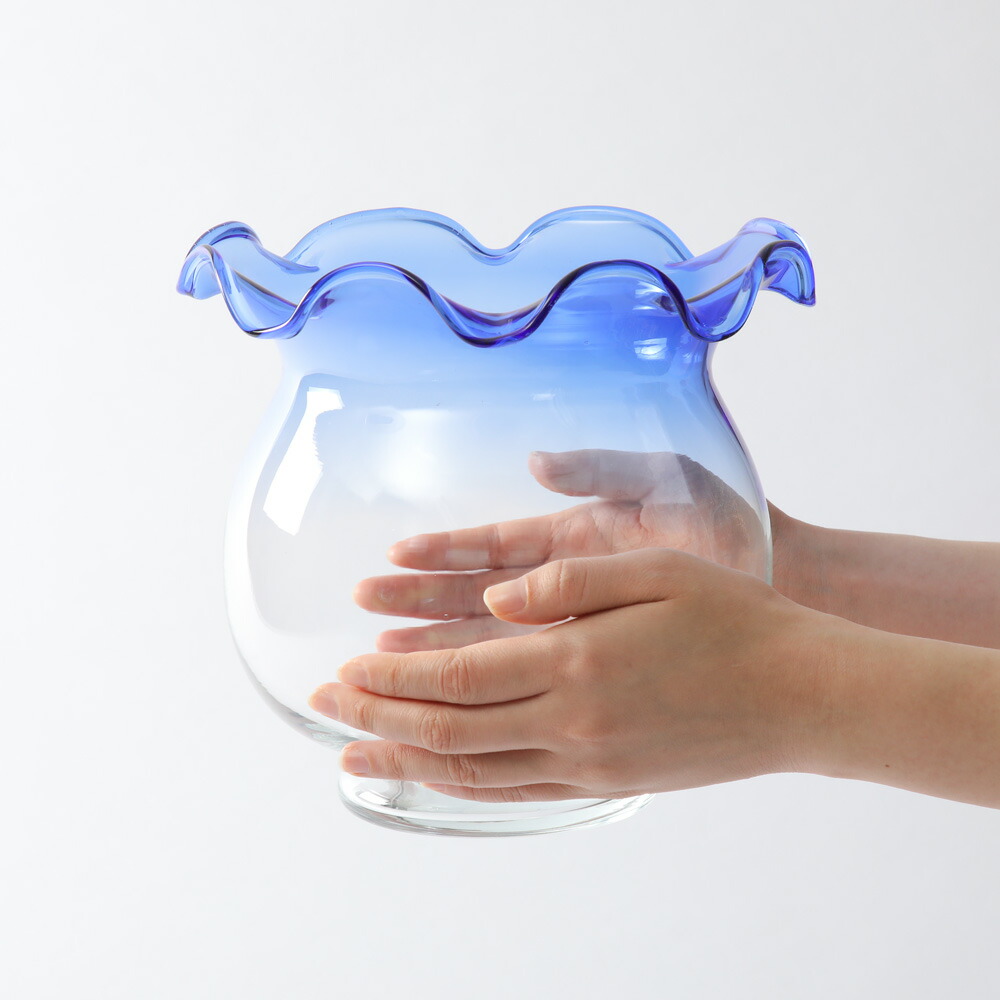 楽天市場】廣田硝子 金魚鉢 青 きんぎょ鉢 水槽 アクアリウム 昭和