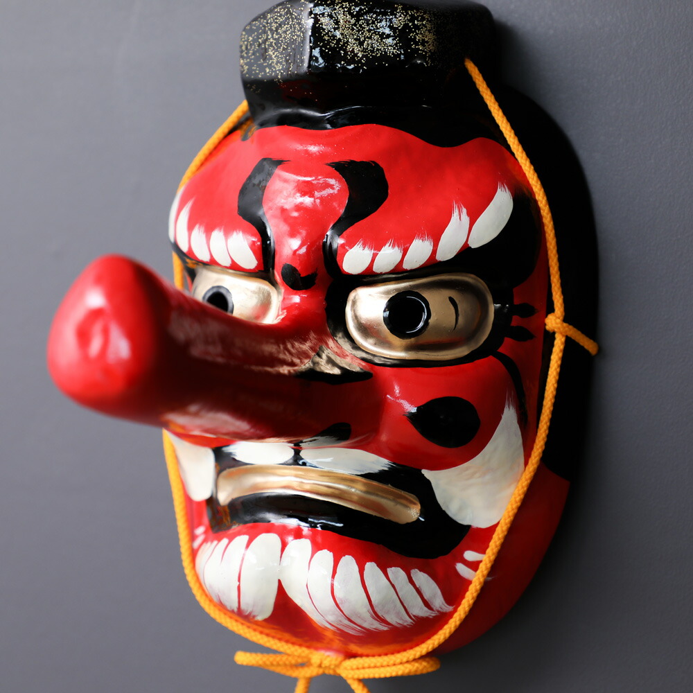 楽天市場】張り子面 天狗 テング てんぐ 魔除け お面 縁起物 飾り