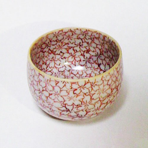 京都・常楽窯 松竹梅六角徳利＋ぐい呑み 各2点セット（赤絵付け・青絵