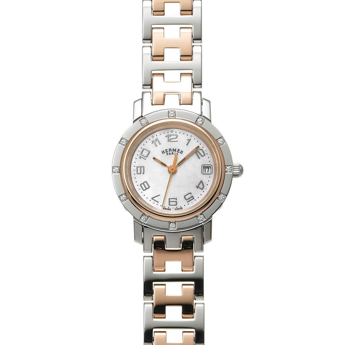 楽天市場】HERMES エルメス クリッパー 12Pダイヤ CL4.222 レディース