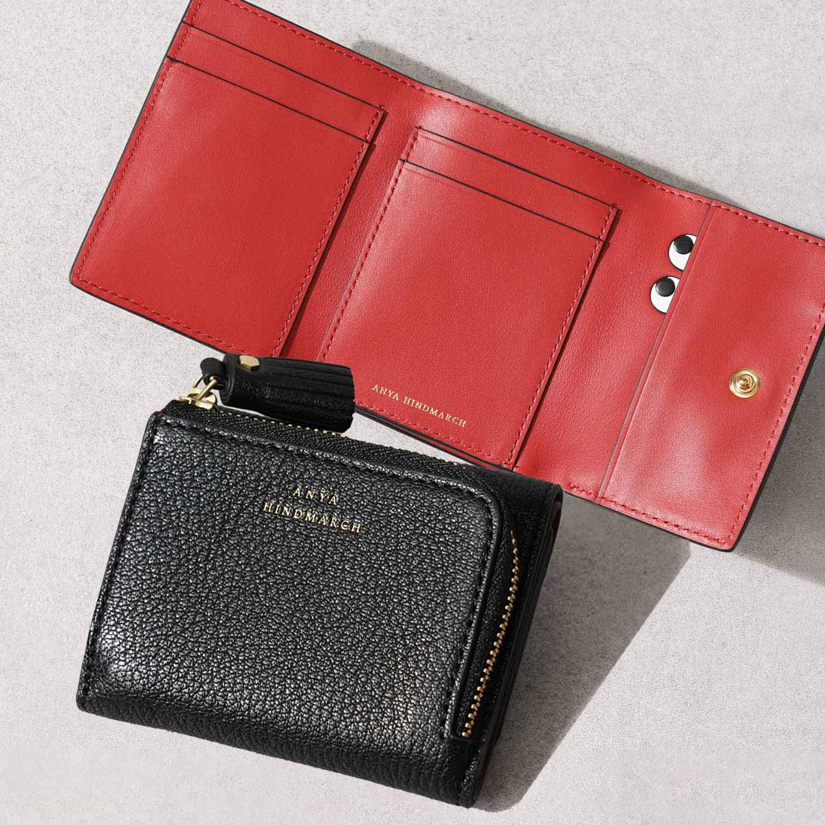 楽天市場】ANYA HINDMARCH アニヤハインドマーチ 三つ折り財布 159890