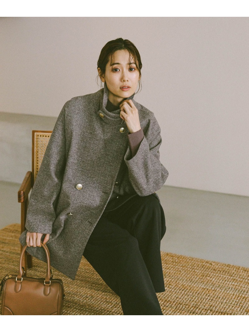 楽天市場】【SALE／20%OFF】軽やかストレッチ襟2WAYミドルコート