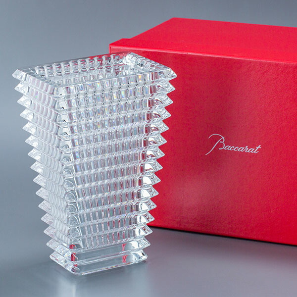 Baccarat バカラ クリスタル ウェーブグリーン ベース 花瓶ガラス