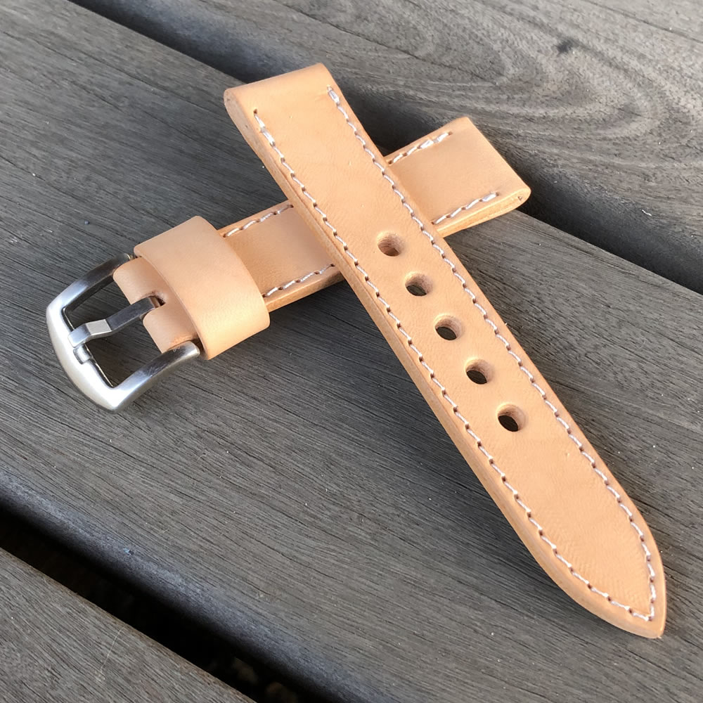 PANERAI レザーベルト ホワイト 24mm/22mm 76.PANERAI用 24mm-22mm