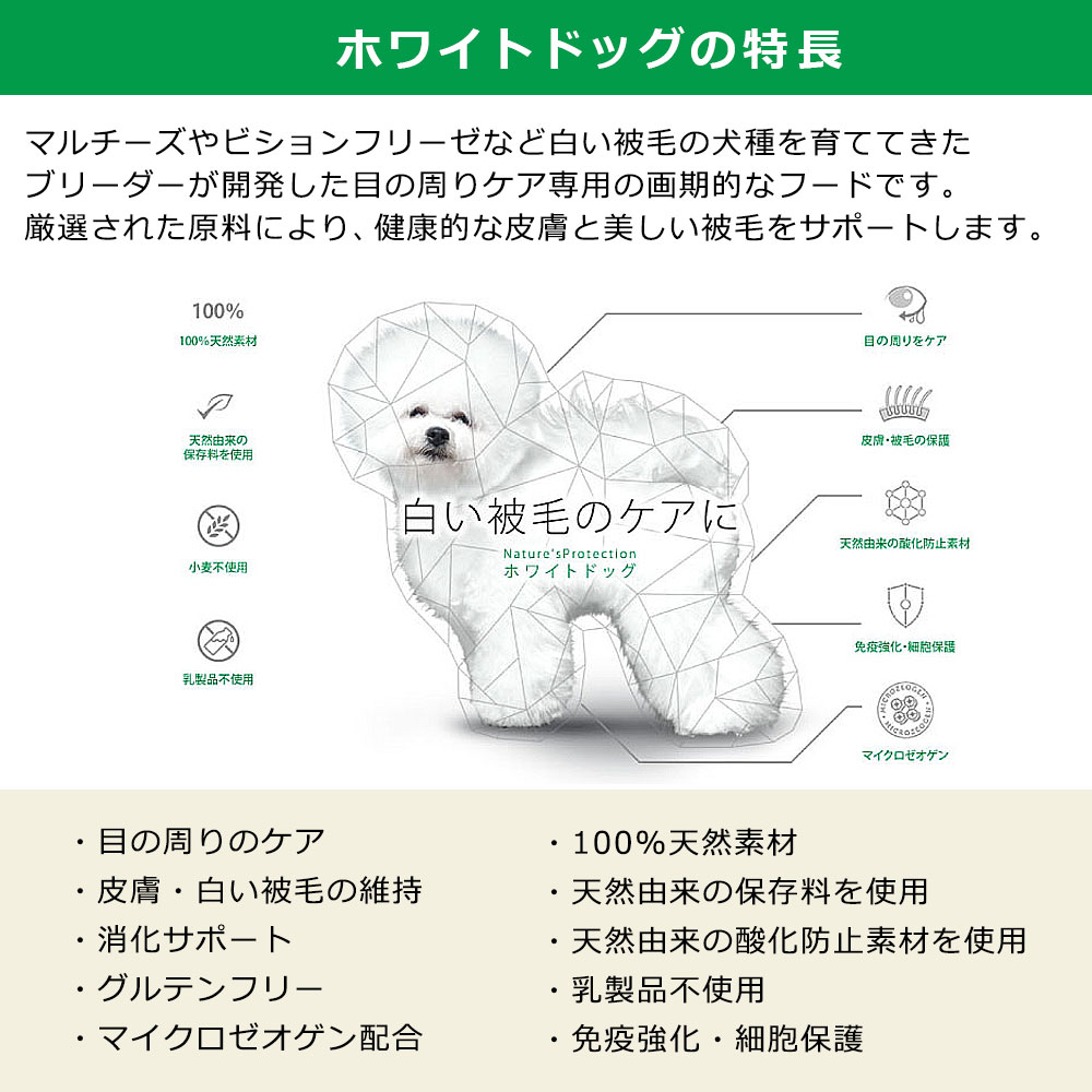 楽天市場】ネイチャーズプロテクション ホワイトドッグ 10kg ラム