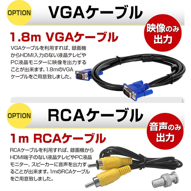 楽天市場】【期間限定ポイント5倍】 防犯カメラ 4台 4ch 録画機