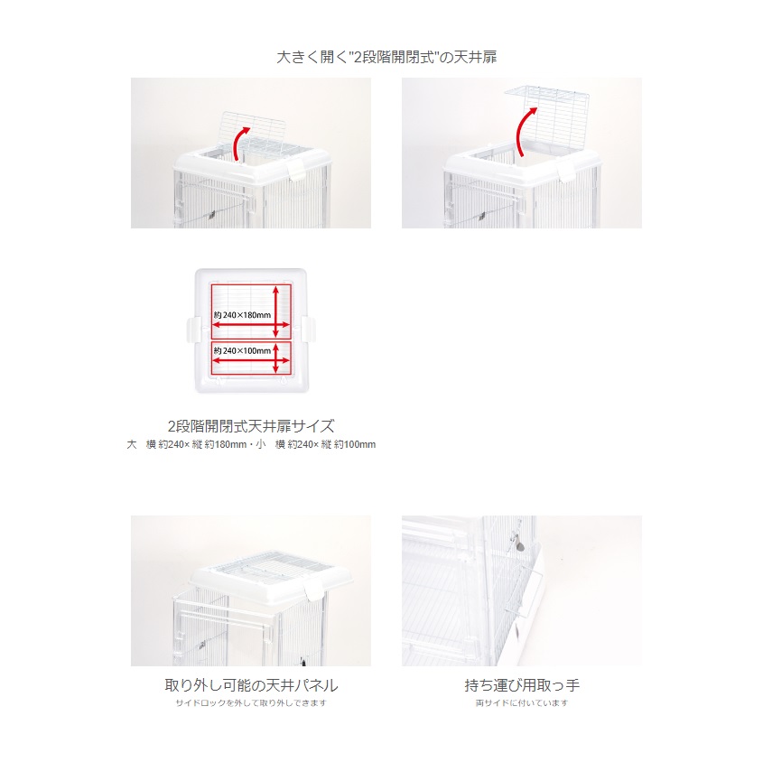 楽天市場】三晃商会 イージーホーム クリアバード37WH ホワイト