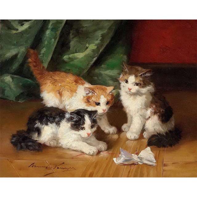 アルフレッド 絵画 猫 SPILT MILK ※値段交渉可能※ アルフレッド 絵画