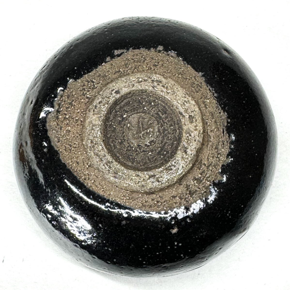 江戸時代後期 紫野焼 鶴亭 黒楽茶碗 共箱 時代物 古美術 茶碗 WWTT066