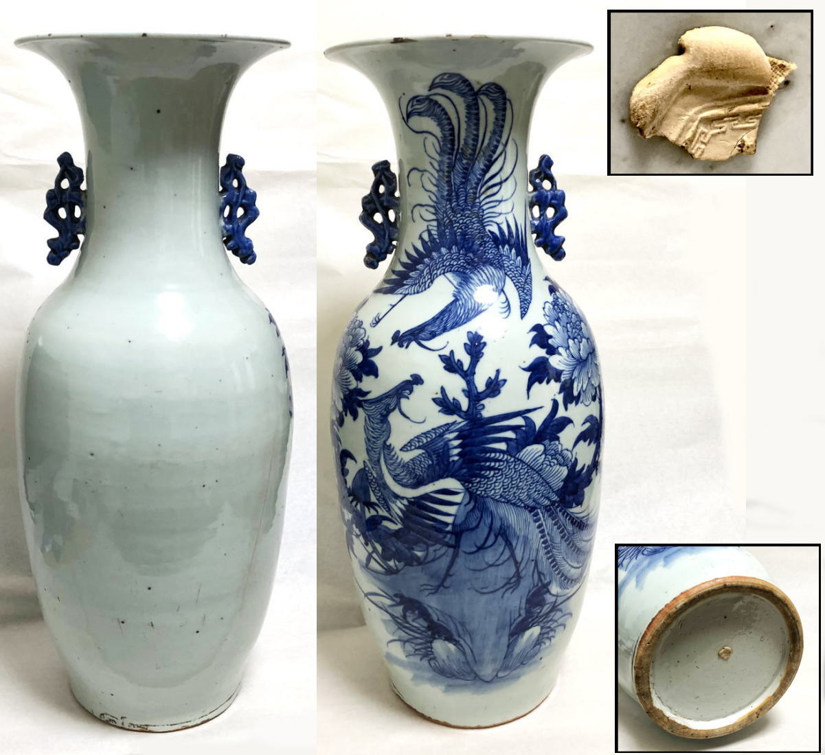 極美品】中国古玩 花瓶 哥窯 青磁 骨董 古玩 古美術 高22.5c 骨董品