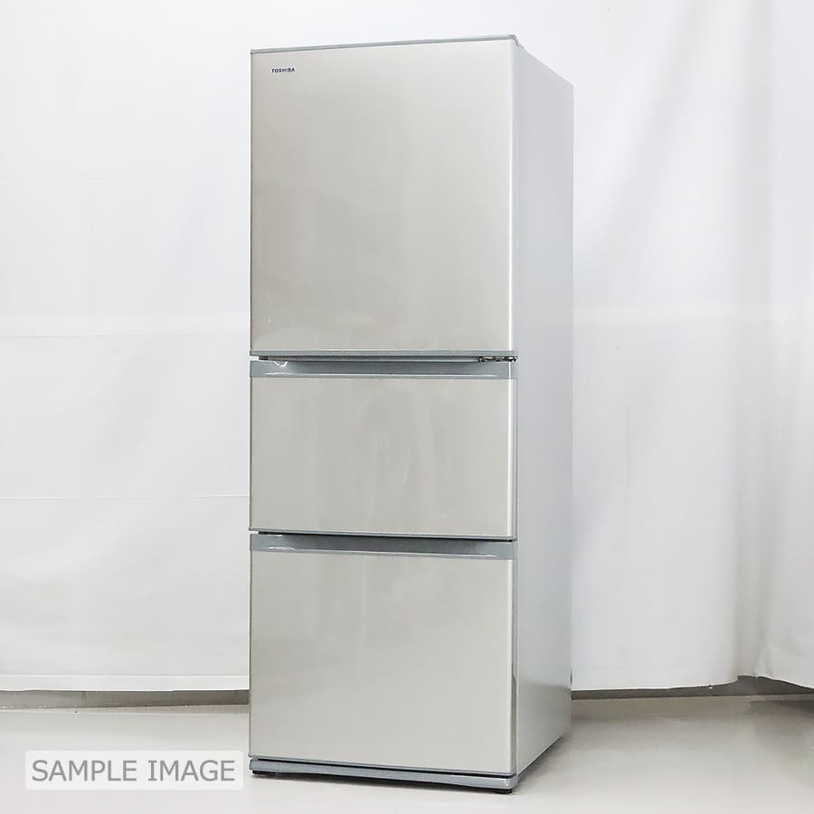 美品【 TOSHIBA 】東芝 330L 3ドア冷蔵庫 真ん中野菜 新鮮湿度野菜室