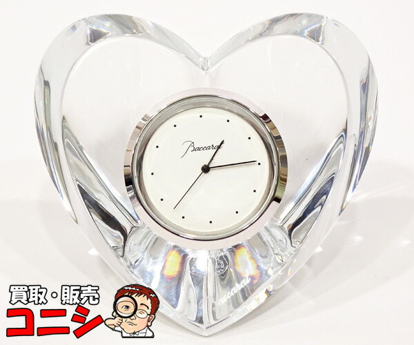 楽天市場】【質コニシ】【Baccarat/バカラ】置き時計 ハートクロック