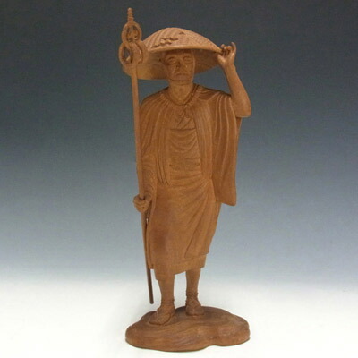 楽天市場】木彫り作品 旅人 桜木地仕上げ 20cm 木彫り 置物 彫刻 日本