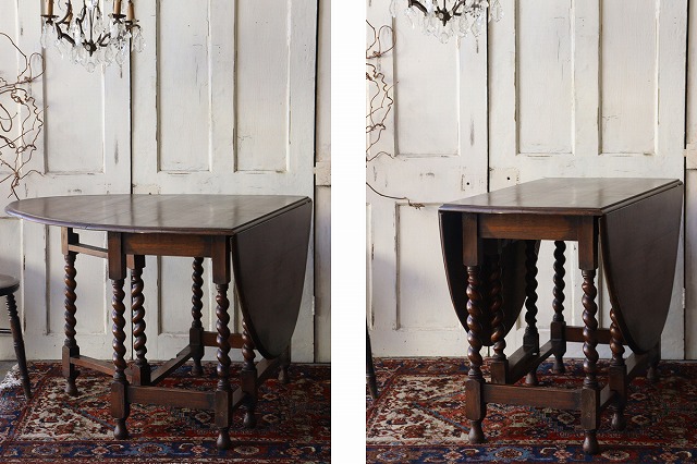 バタフライテーブル アンティーク ゲートレッグテーブル ダイニング 机