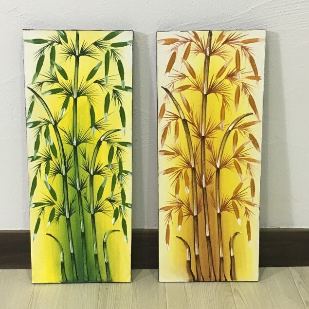 最安値，得価】 和風アート 竹の絵