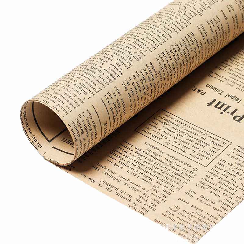 楽天市場】英字新聞紙柄 包装紙 ラッピング用品 ラッピングペーパー 38