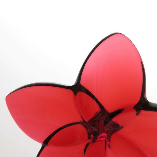 楽天市場】バカラ 置物 ○ ブルーム レッド 赤色 花 クリスタル