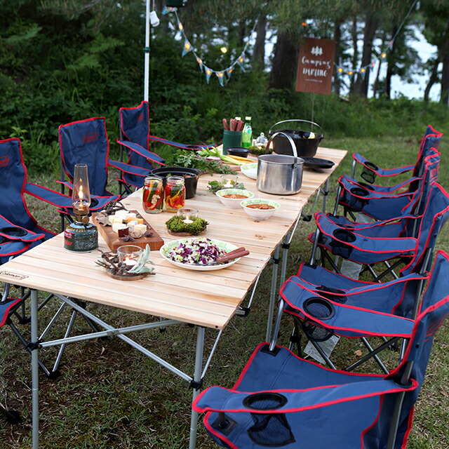 廃盤】Coleman ナチュラルウッドロールテーブル 120 高さ調整が二刀流