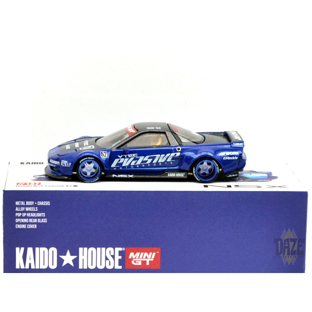 楽天市場】MINI-GT 1/64 KAIDO HOUSE - HONDA NSX EVASIVE V2 BLUE