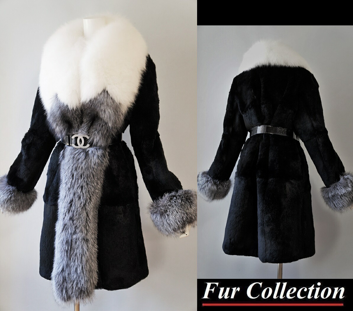 楽天市場】シルバーフォックスファー＆レッキスリアルファーコート