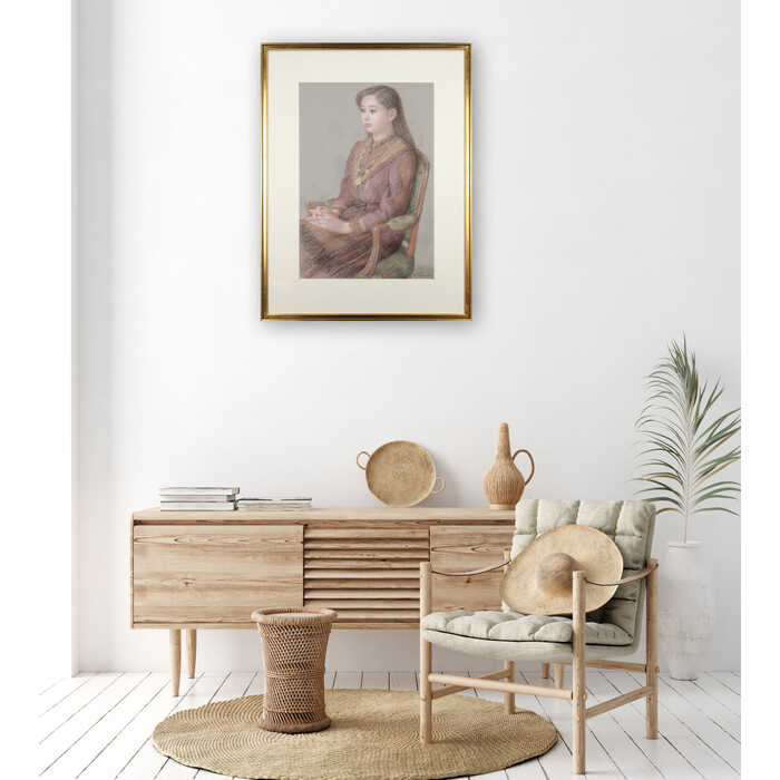 楽天市場】絵画 徳田宏行 パステル画 『女性像』 人物 美人 優しい