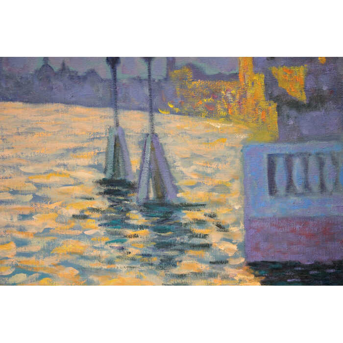 楽天市場】絵画 堀田高 油絵・油彩画 『運河の落陽』 夕日 海 街 風景