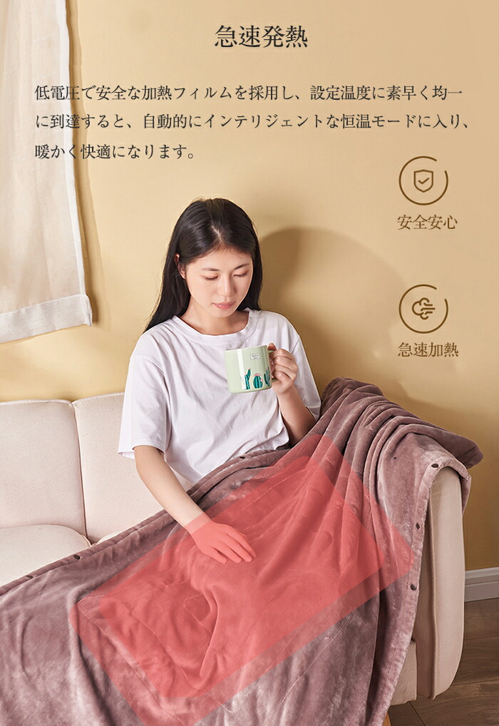 楽天市場】電気ブランケット 電気ひざ掛け 電気毛布 USBブランケット