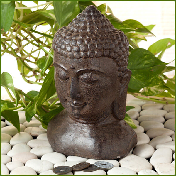 楽天市場】【最大1万円OFFクーポン】仏頭(アジアン雑貨 石像 小物 置物