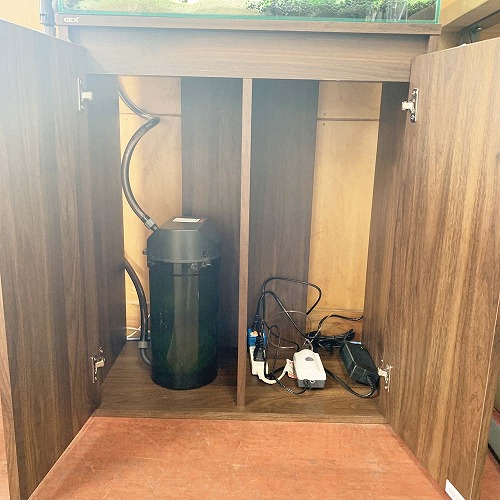 木製 ハンドメイド オーダー 日の字 水槽台 棚 アクアラック シェルフ