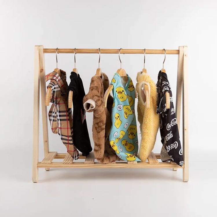 楽天市場】ペット用 ハンガーラック 犬 猫 お洋服ラック 2段 棚付き