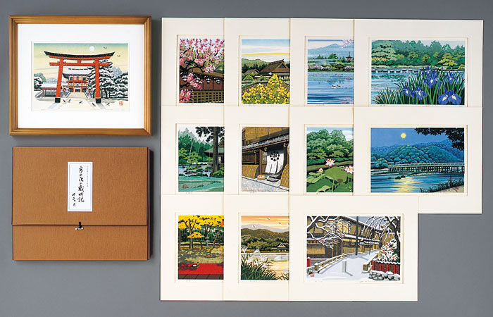 楽天市場】井堂雅夫『 京の花の歳時記 』絵画 京都 12か月 日本版画