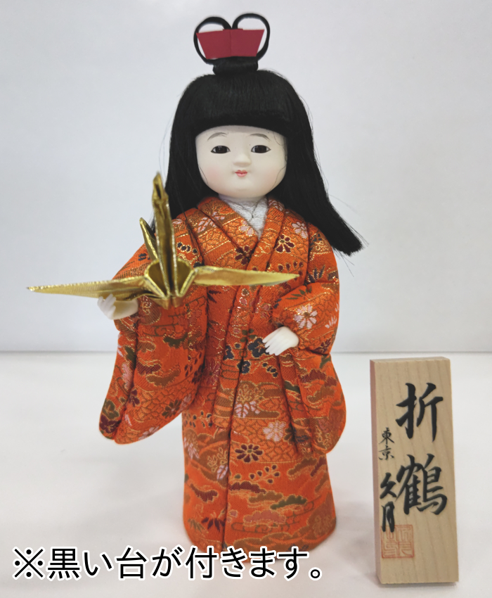 418B 江戸 御所人形 童子 人形 鶴 時代 高さ9㎝ 418B 江戸 御所人形