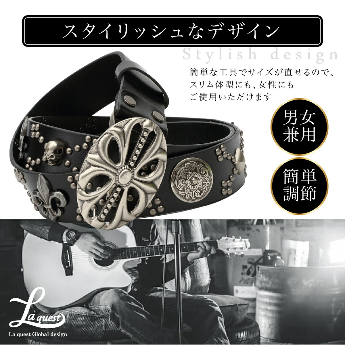 楽天市場】デカゴツ ベルト メンズ 本革 牛革 カジュアル バックル