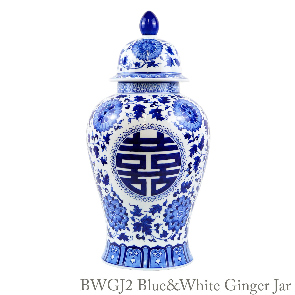 シノワズリ ビンテージ 染付 鱼藻紋飾り大壷 花瓶 甕 【公式通販】