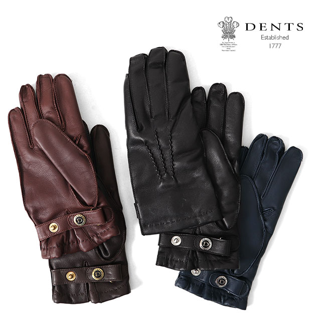たつや】デンツ Milton レザーグローブ ブラック 8 アンラインド
