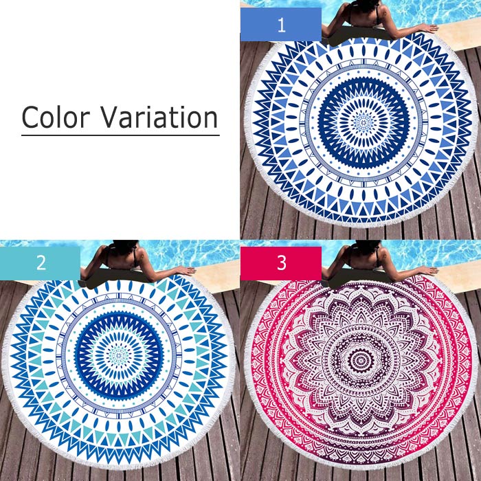 楽天市場】【楽天1位】ラウンドビーチタオル ビーチタオル 円形 大判