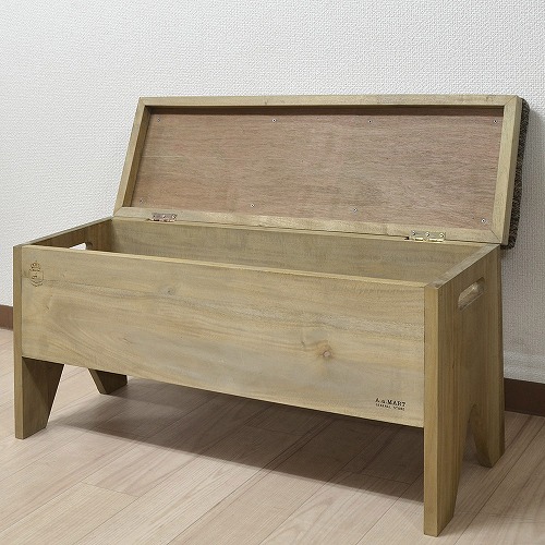 アンティーク風ボックスベンチ 木製 スツール 椅子 イス いす 収納