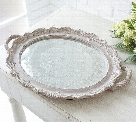 楽天市場】レーストップ・ミラートレイ アンティーク調【COVENT GARDEN