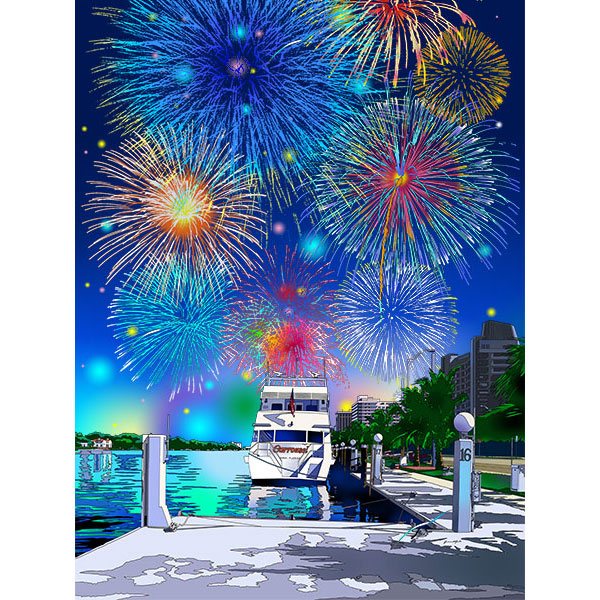 鈴木英人 我が心のマイアミ 2001年 パズル 1000ピース 鈴木英人 我が心