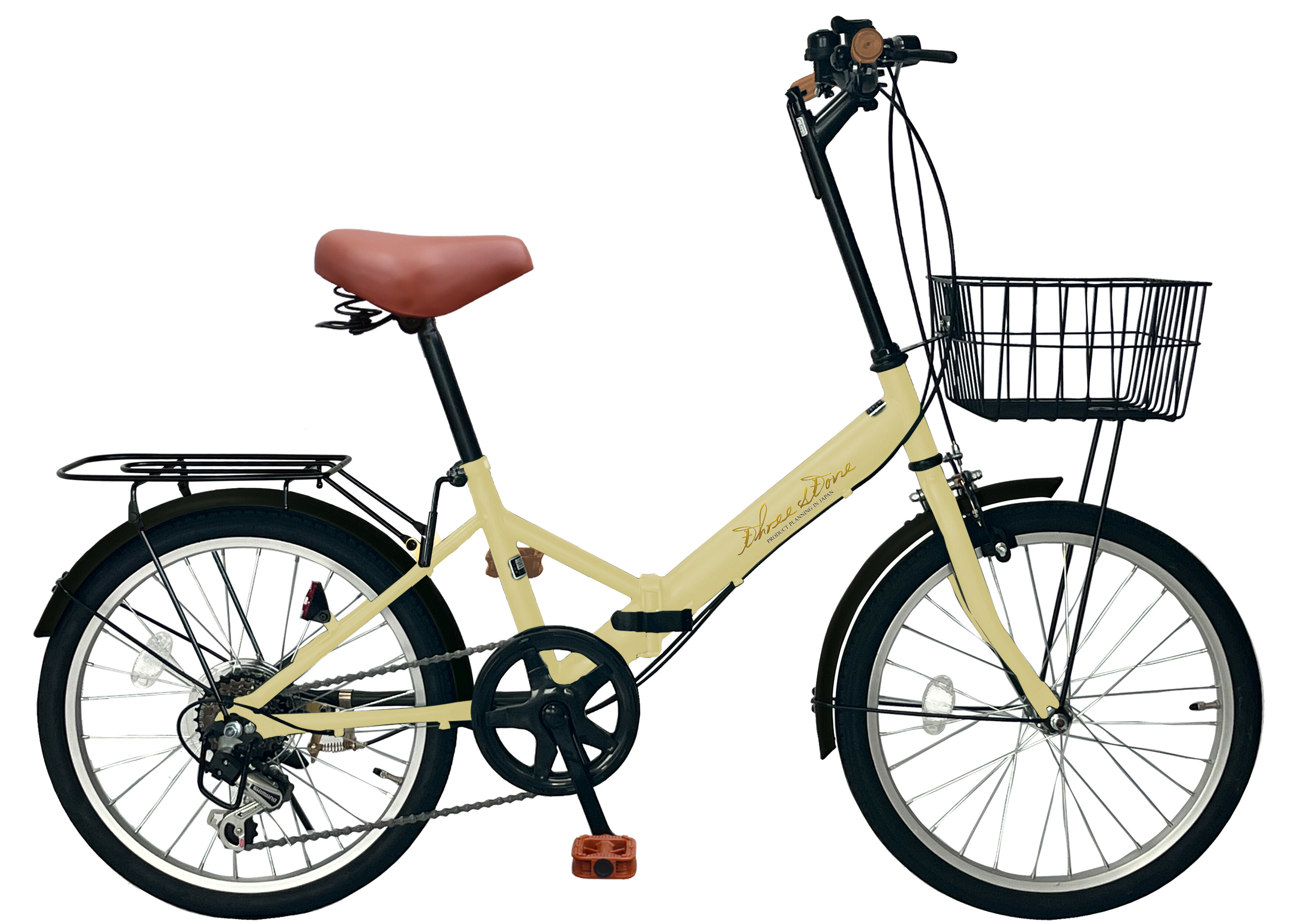 楽天市場】THREE STONE 荷台付き 折りたたみ自転車 20インチ 自転車
